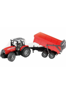 Traktor Massey Ferguson 7480 z przyczepą wywrotką