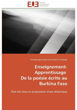 Enseignement-apprentissage   de la poésie écrite au burkina faso