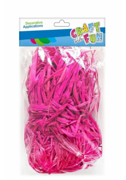 Sznurek rafia różowy 50g