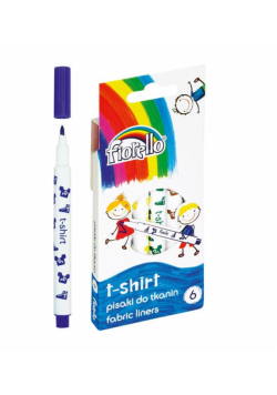 Pisaki T-SHIRT do tkanin 6 kolorów FIORELLO