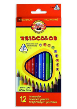 Kredki Triocolor 7mm 12 kolorów KOH-I-NOOR
