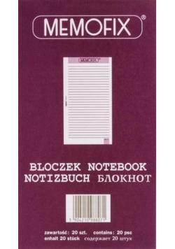 Wkład do organizera MEM/ST bloczek ANTRA