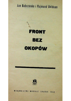 Front bez okopów