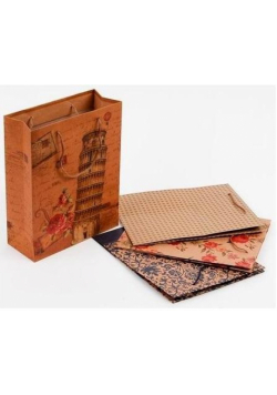 Torebka papierowa Craft średnia Ornament MIX