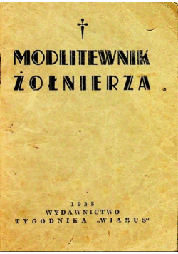 Modlitewnik żołnierza 1938 r.