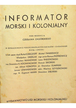 Informator morski i kolonjalny 1935 r.