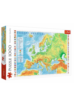 Puzzle 1000 Mapa fizyczna Europy TREFL