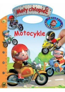 Mały chłopiec. Motocykle naklejki Duża plansza