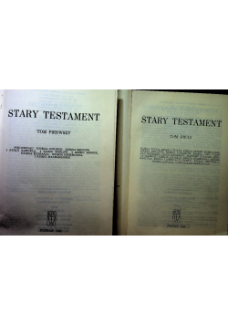 Pismo święte  starego i nowego testamentu tom 1 i 2