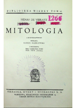 Mitologia ok 1938 r.