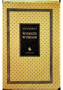 Iwaszkiewicz Wiersze wybrane 1946 r.