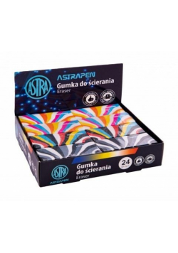 Gumka kolorowe paski (24szt) ASTRA