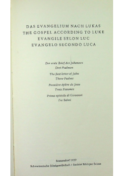 Das Evangelium Nach Lukas
