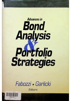 Advances on Bond Analysis & Portfolio Strategies