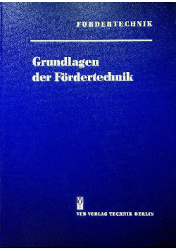 Grundlagen der Fordertechnik