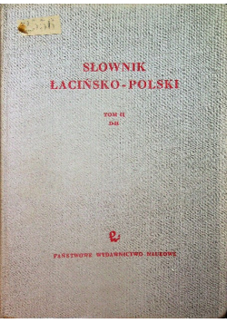 Słownik łacińsko polski tom II