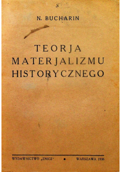 Teorja materjalizmu historycznego 1936r