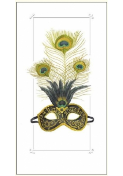 Karnet 12x23cm + koperta Maska wenecka