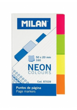 Indeksy neon kolorowe 50x20mm MILAN