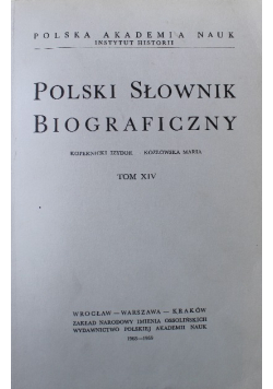 Polski słownik biograficzny tom XIV