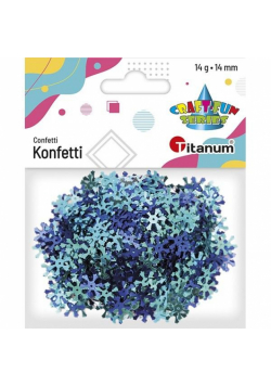 Konfetti Płatki śniegu14mm morski, ultramaryna 14g
