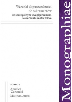 Warunki dopuszczalności do sakramentów numer 7