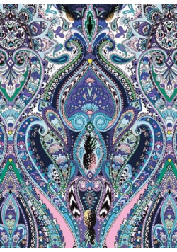 Karnet B6 z kopertą Purple Paisley