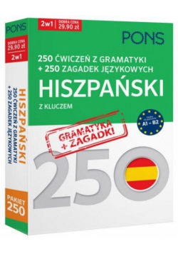 250 ćwiczeń/250 zagadek gramatyka. Hiszpański 2w1