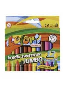 Kredki świecowe Jumbo 12 kolorów PENMATE