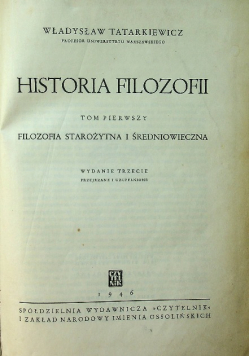 Historia filozofii Tom I 1946 r.