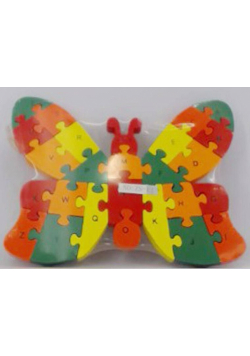Puzzle drewniane motyl