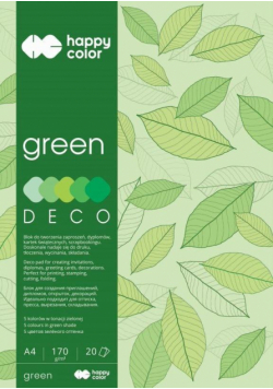 Blok A4/20K Deco Green 170g HAPPY COLOR