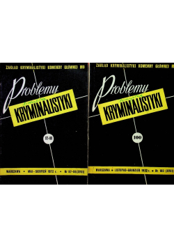 Problemy Kryminalistyki 3 tomy