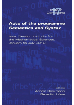 Acts of the Progamme Sematics and Syntax