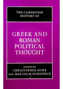 The Cambridge History of Greek and Roman Political Thought