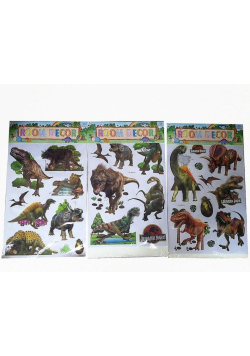 Naklejki 3D na ścianę - dinozaury