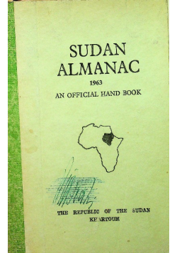 Sudan Almanac 1963 An Official Hand Book