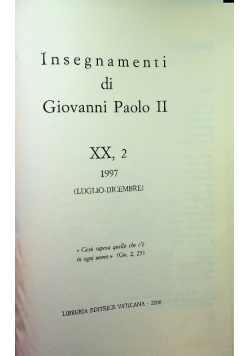 Insegnamenti di Giovanni Paolo II XX część 2 1997