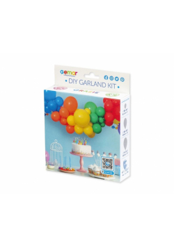 Girlanda balonowa DIY tęczowa 65 balonów + taśma