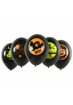 Balony z neonowym nadrukiem 5szt