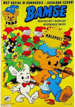 Bamse Numer 12 / 1992 Najsilniejszy i najmilszy niedźwiadek świata