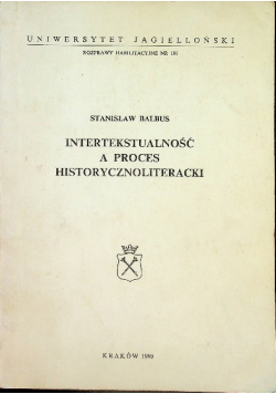 Intertekstualność a proces historycznoliteracki