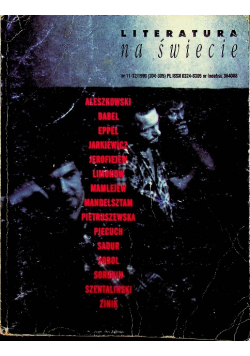 Literatura na świecie Nr 11 - 12 / 1996