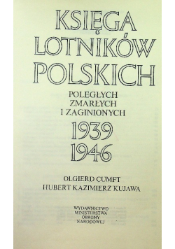 Księga Lotników Polskich Poległych zmarłych i zaginionych 1939 1946