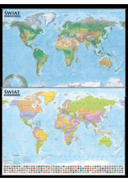 Świat.Mapa polity. i krajobra. 1:21 500 000 listwa