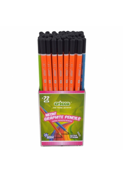 Ołówek trójkątny neon HB (72szt) CRICCO