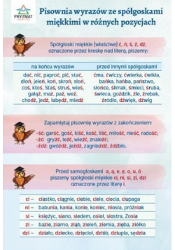 Plansza ortograficzna "Pisownia wyrazów"