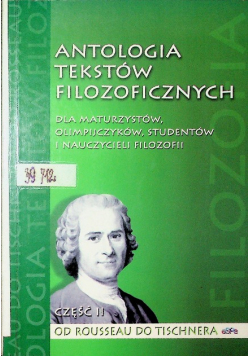Antologia tekstów filozoficznych  Część II