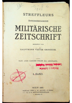 Militarische zeitschrift  1903 r.