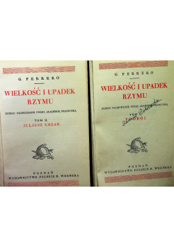 Wielkość i upadek Rzymu Tom I i II 1935r